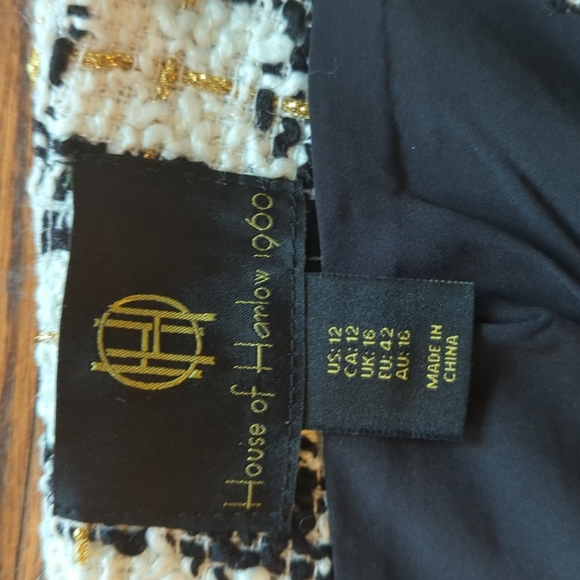 House of Harlow from Revolve houndstooth tweed shorts.tweed shorts. NWT Sz 12 - Picture 3 of 7